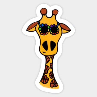 Funky 70s Giraffe Sticker